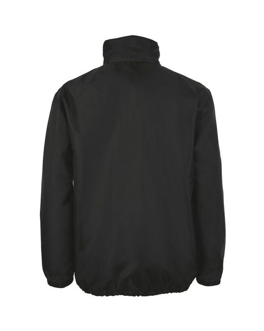 Sol's Black Shift Showerproof Windbreaker Jacket