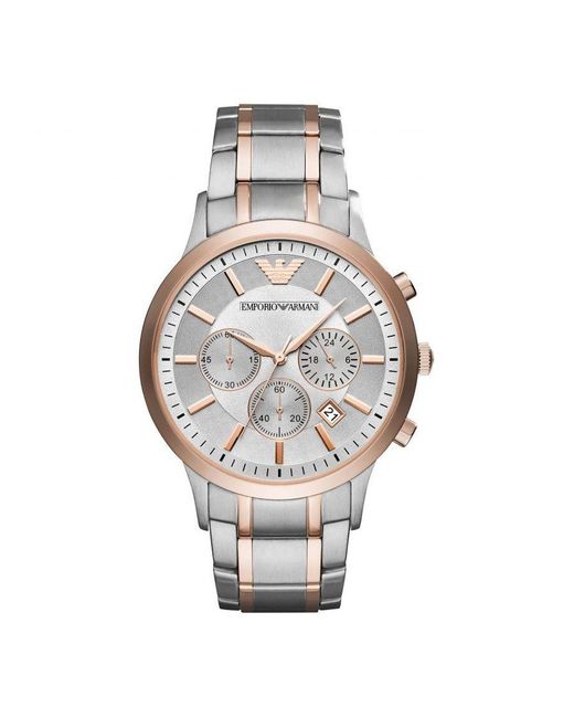 Emporio Armani Metallic Chronograph Watch Ar11077 for men
