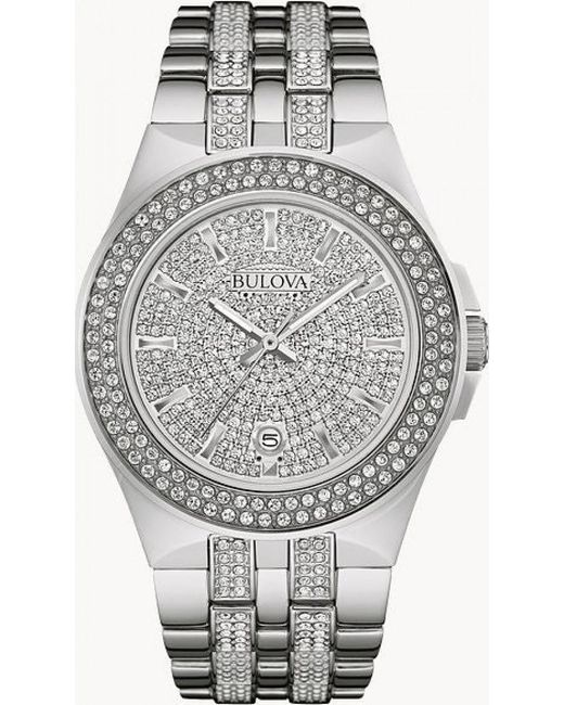 Bulova Gray 96B235 Crystal Watch for men