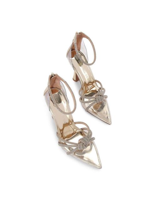 KG by Kurt Geiger White Ava Crystal Embellished Perspex Sandals