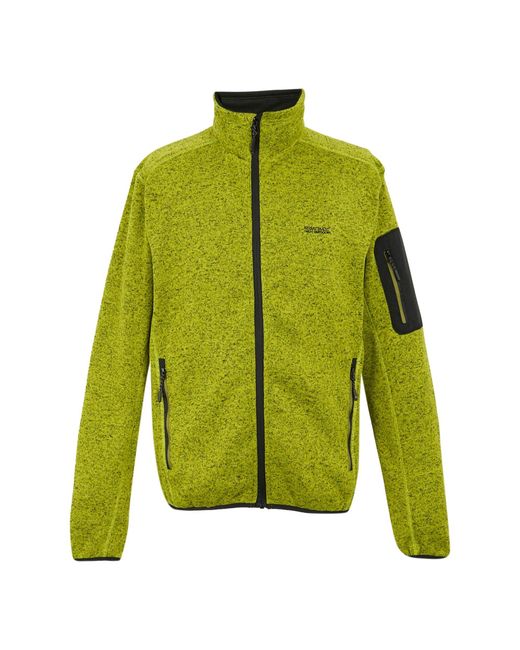 Regatta Green Newhill Marl Full Zip Fleece Jacket (Grenoble) for men