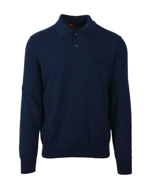 Boss Blue Asac Polo Opal Cotton for men
