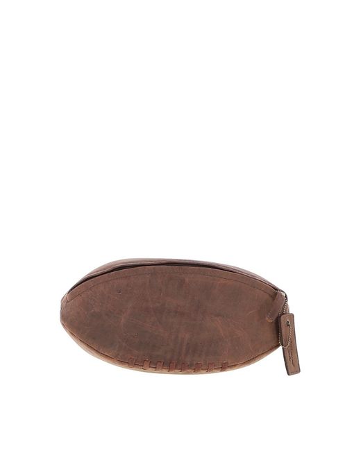 Ashwood Leather Brown Rugby Ball Washbag for men