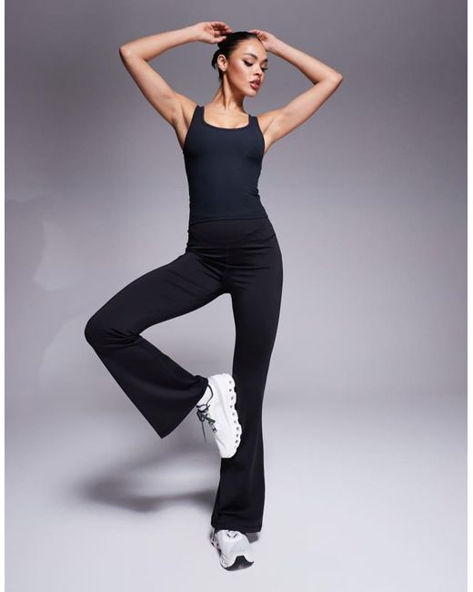4505 Blue Soft Touch Rib Vest With Inner Bra