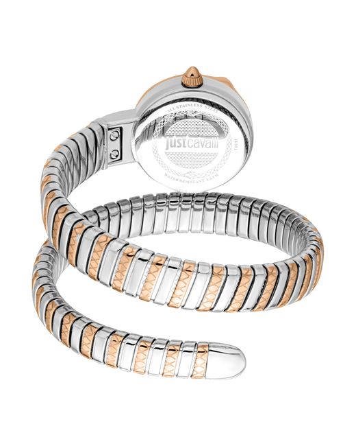 Just Cavalli Metallic Jc1L301M0075 Cerchio Snake Analog Watch For