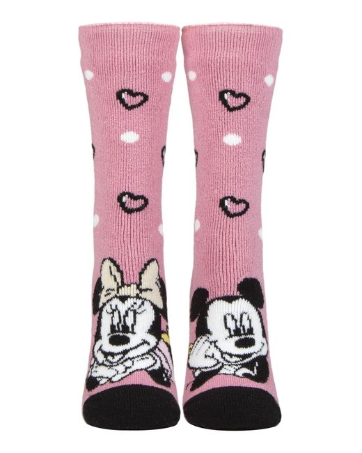 Heat Holders Pink Ladies Thermal Warm Disney Socks