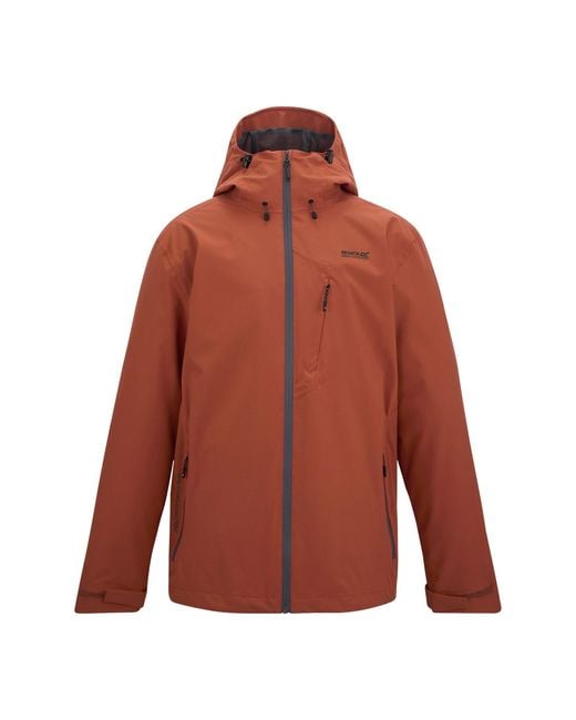Regatta Orange Oklarna Waterproof Jacket (Brick) for men