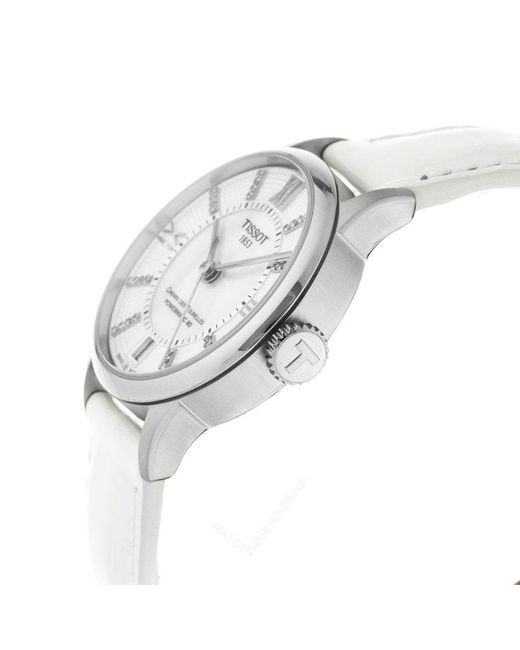 Tissot Chemin Des Tourelles Dames Horloge Wit T0992071611600 in het Metallic