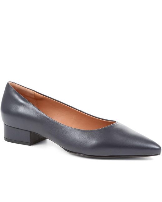 Jones Bootmaker Blue Sunstone Leather Court Shoes