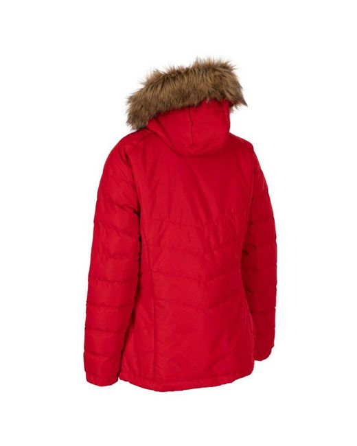 Trespass Red Ladies Nadina Waterproof Padded Jacket ()