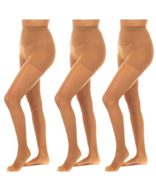 Jolie Folie White Pack-3 Lycra Panties 20 Den Active20D