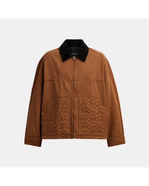 COACH Brown Work Jacket for men