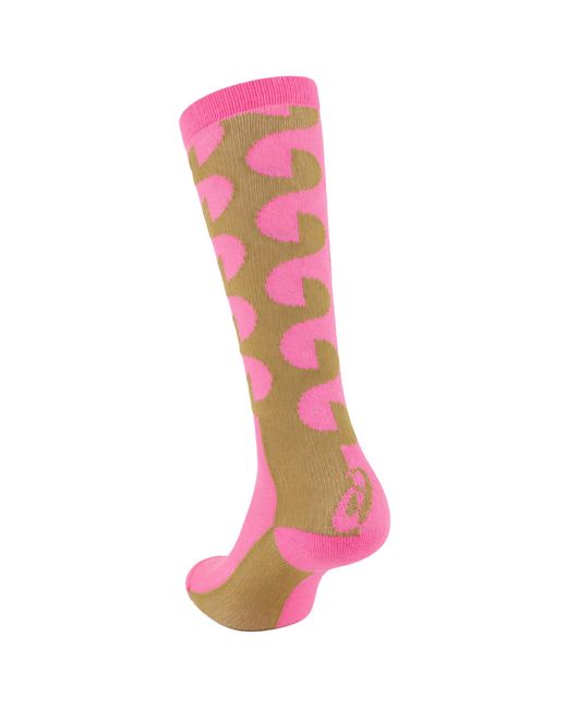Asics Pink Printed Long Socks Polyamide