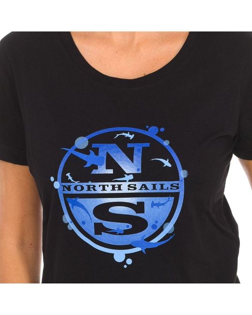 North Sails Black Womenss Short Sleeve T-Shirt 9024340