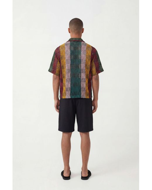 BoohooMAN Black Oversized Boxy Patch Work Crotchet Shirt for men