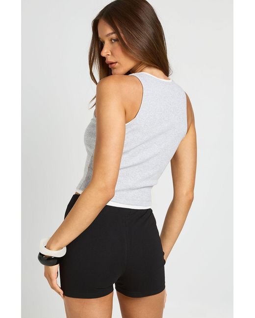 Boohoo White Basic Cotton Mini Cycling Short