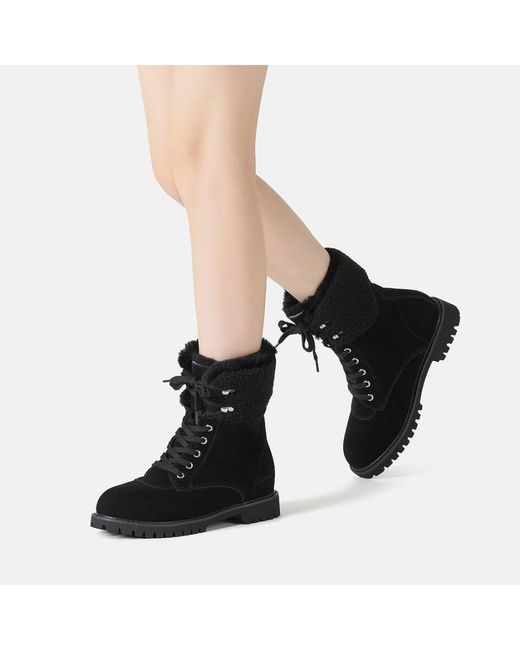 EVER AU Black Sittella Fashion Chunky Boots