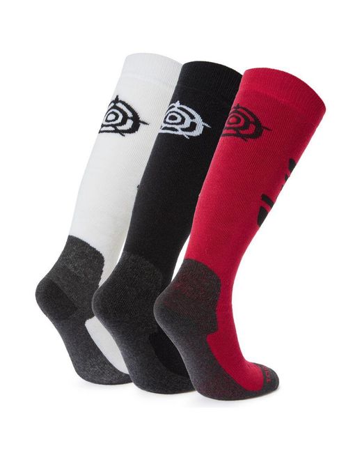 TOG24 Red Bergenz 3 Pack Ski Socks/Dark/Optic