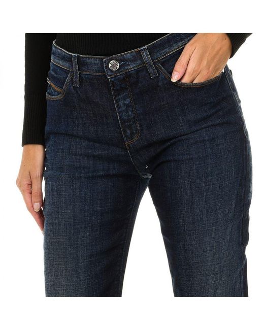 Armani Blue Long Worn Effect Denim Pants 6X5J85-5D0Dz