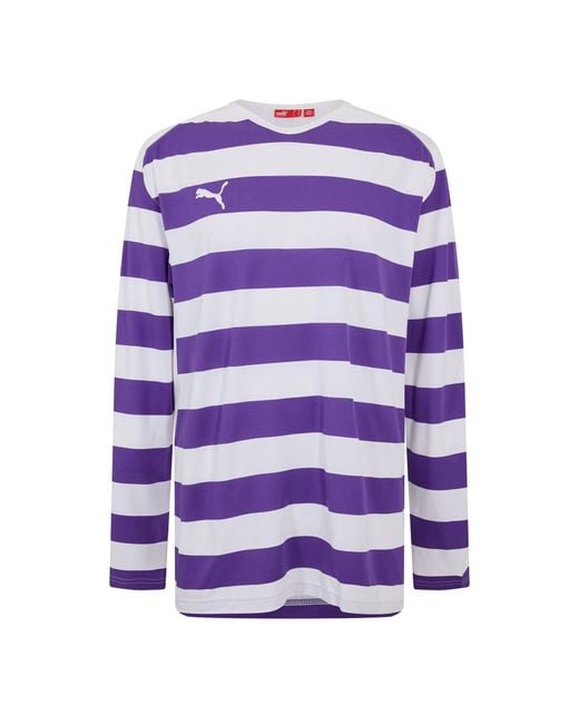 PUMA Purple Hooped Ls Tee for men