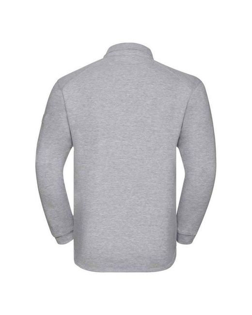 Russell Gray Heavy Duty Sweatshirt (Light Oxford) for men