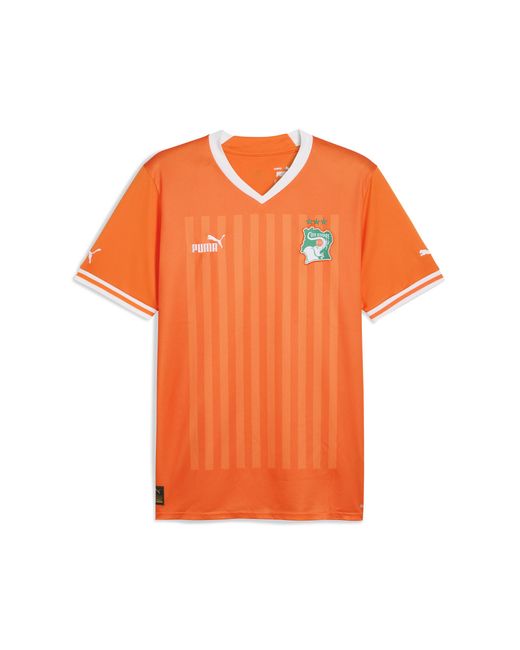 PUMA Orange Ivory Coast Home Jersey (2023 Afcon Champions) Vibrant for men