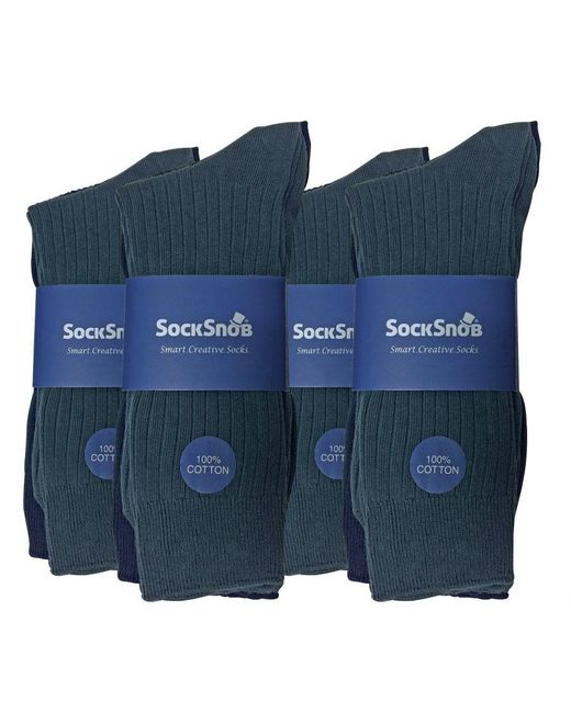 Sock Snob Blue 12 Pair Multipack 100% Cotton Socks for men