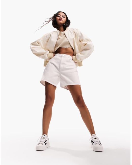 ASOS Natural Denim Dad Short