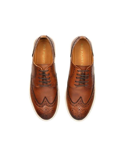 KG by Kurt Geiger Brown Leather Reece Brogue Sneakers Leather for men