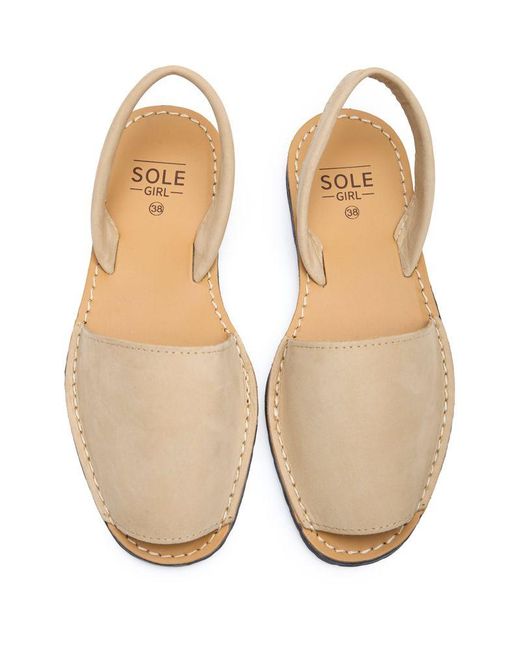 Sole Natural Macaw Nubuck Menorcan Sandals