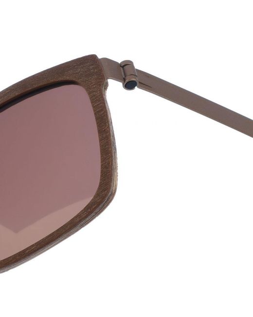 Mercedes-benz Brown M3019 Rectangular Shaped Acetate Sunglasses for men