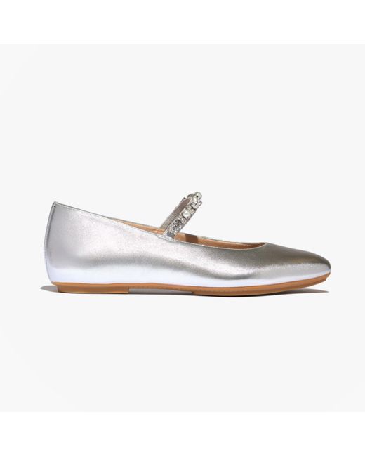 Fitflop White Delicato Pearls And Crystal Slingback Sandals Leather