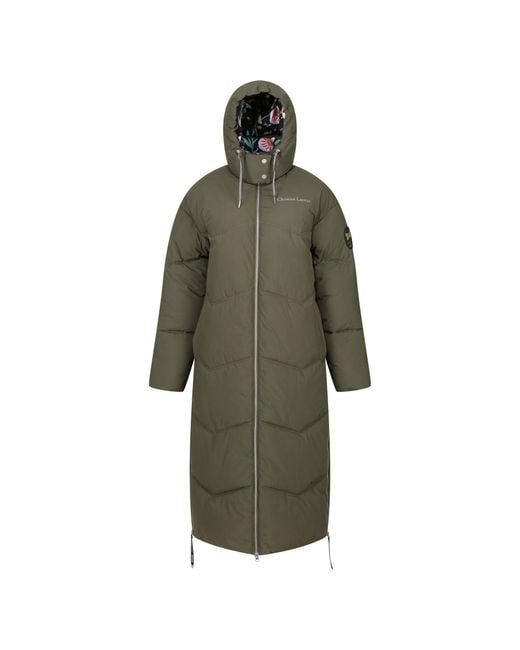 Regatta Green Ladies Christian Lacroix Milhaud Longline Puffer Jacket (Dark)