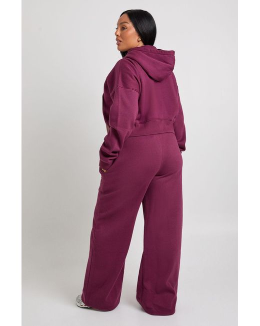Boohoo Red Plus Contrast Drawcord Straight Leg Jogger