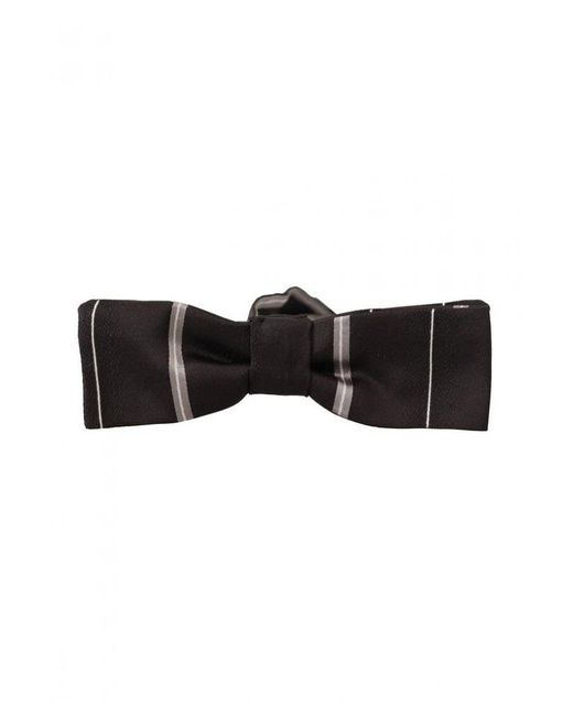 Dolce & Gabbana Black Lining 100% Silk Neck Papillon Tie for men
