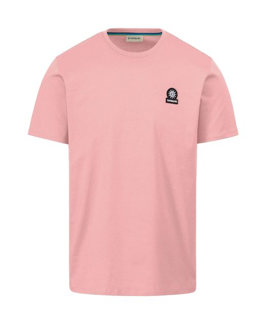 Sandbanks Pink Badge Logo T-Shirt Dusty Cotton for men