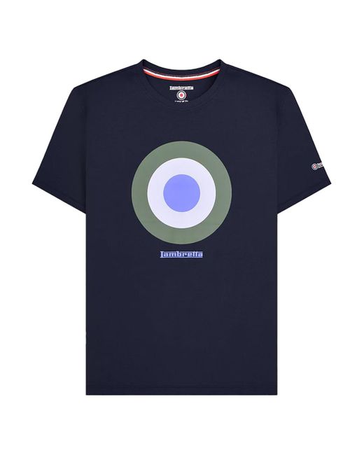 Lambretta Blue Ss24 Target T-Shirt Cotton for men