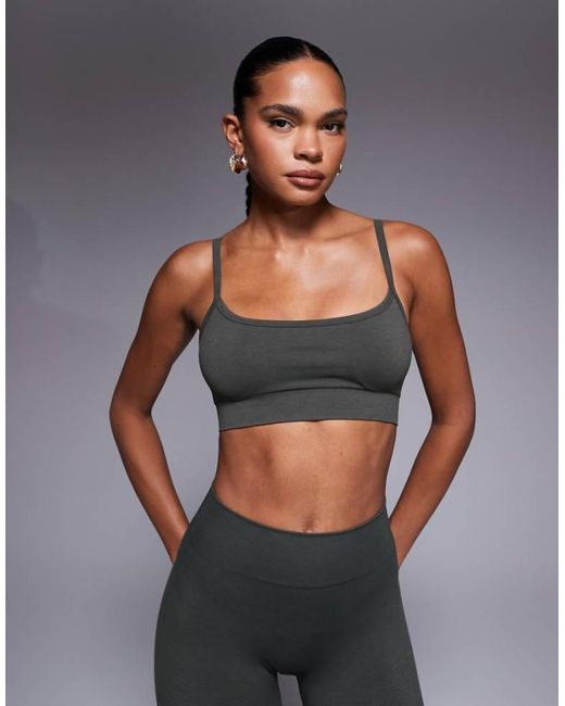 Tala Gray Sculpt Seamless Bandeau Sports Bra