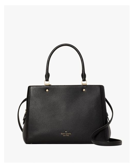 Kate Spade Black Leila Medium Triple Compartment Satchel