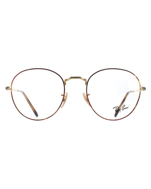 Ray-Ban Brown Round Havana On Rx3582V David Metal