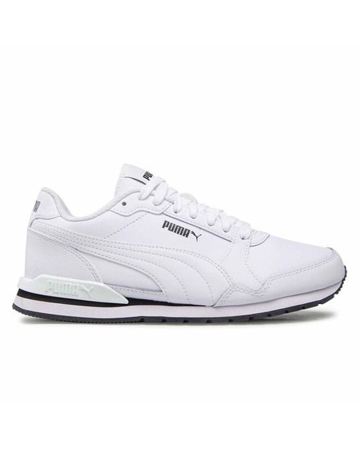 PUMA White St Runner V3 Trainers Leather (Archived) for men