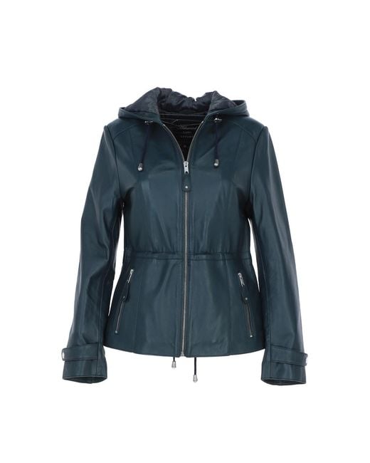 Ashwood Leather Gray 'Anne' Jacket With Adjustable Waist String