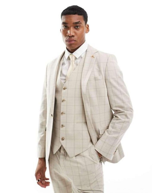 Shelby and Sons Natural And Wainwright Slim Suit Jacket for men