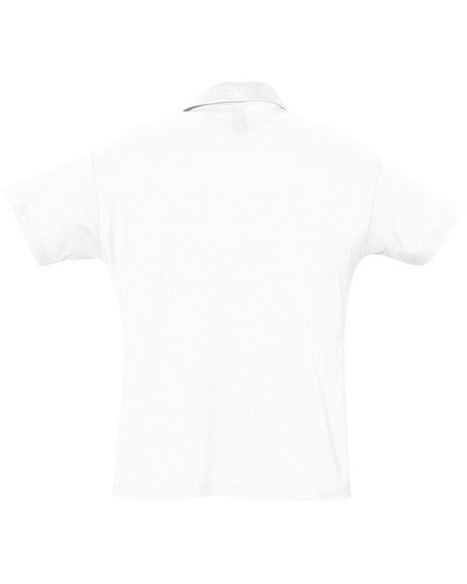 Sol's White Summer Ii Pique Short Sleeve Polo Shirt Cotton for men