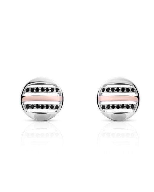 Orphelia Metallic 'Maxwell' 925 Sterling Stud Earrings