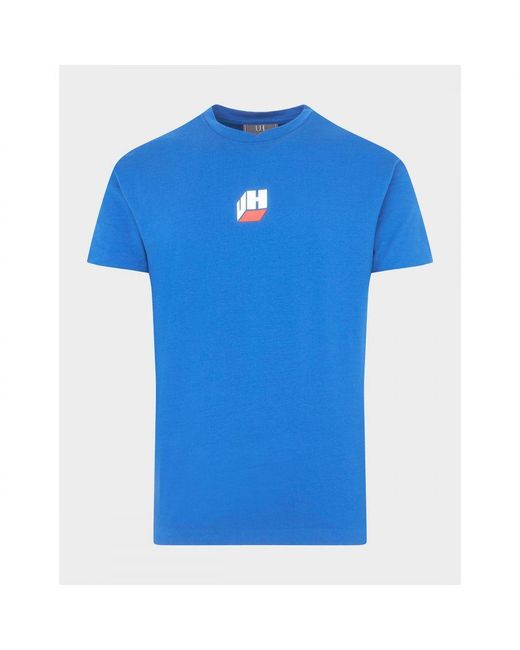 Unlike Humans Kubus Logo T-shirt In Blauw in het Blue voor heren