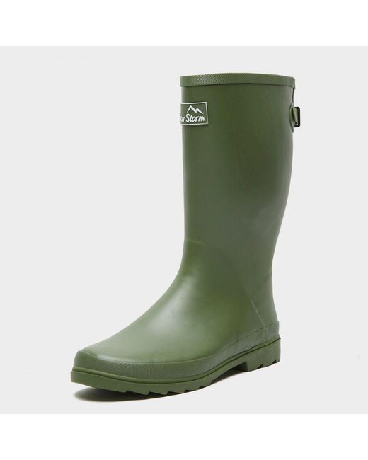 Peter Storm Green Adjustable Tall Waterproof Wellies, Full Length Wellington Boots for men