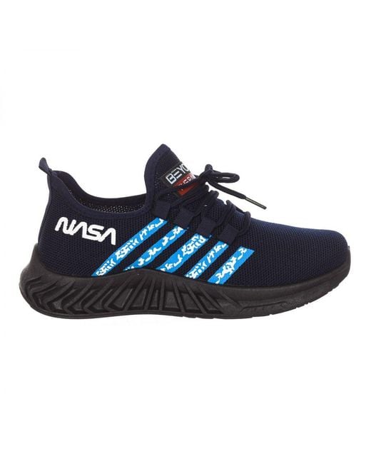 NASA Blue Csk2050 High Style Lace-Up Sports Shoes
