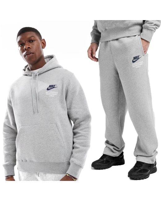 Nike Gray Authorized Personnel Only Tracksuit for men