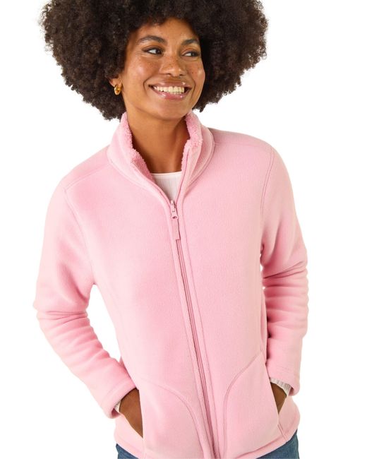 Roman Pink Reversible Fleece Zip Jacket